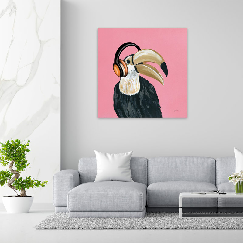 Wild I Sq, art fantaisiste tropical, H 48 po x l 48 po
