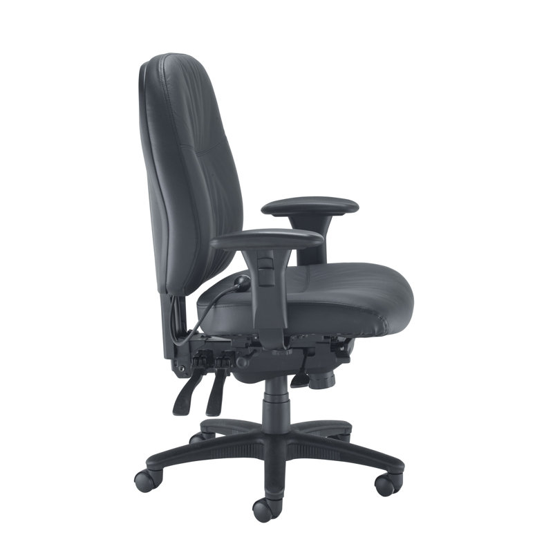 Symple Stuff Twill Office Chair, Black PU
