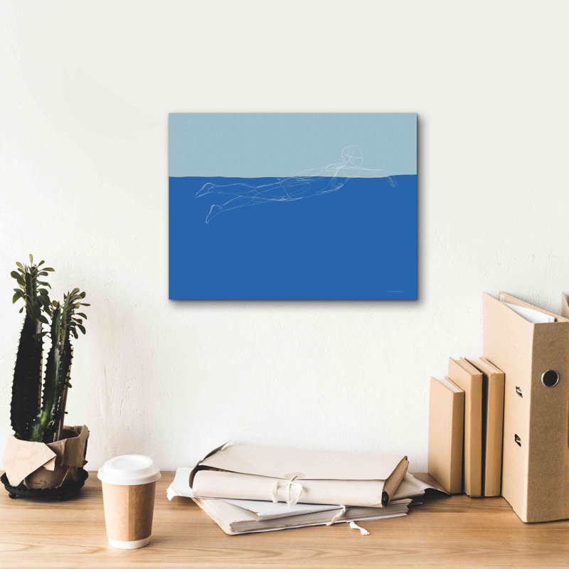 Ivy Bronx «How To Swim 2» par Kamdon Kreations, estampe numérique sur toile, H 12 po x l 16 po x P 0,75 po