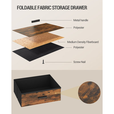 Bedside Tables Set of 2 with LED Lights and Charging Station, Bedside Cabinet with 3 Fabric Storage Drawers and Shelves, Nightstand with USB Ports&TypeC for Bedroom Livingroom 