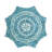 17x17x20" Stool with Capiz Design, Blue Multi