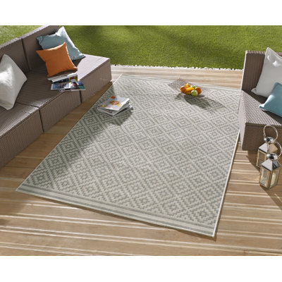 Flatweave Rug in Grey/Cream