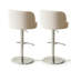 Chaise d'appoint blanche à dossier solide (ensemble de 2)-796667042