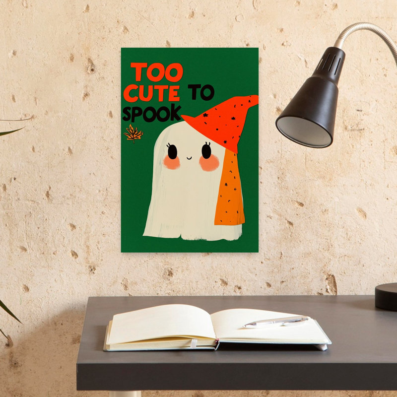 Charming Ghost Whimsy Abstract Contemporary Autumn Landscape Wall Art Print by Treechild - Wrapped Canvas Print