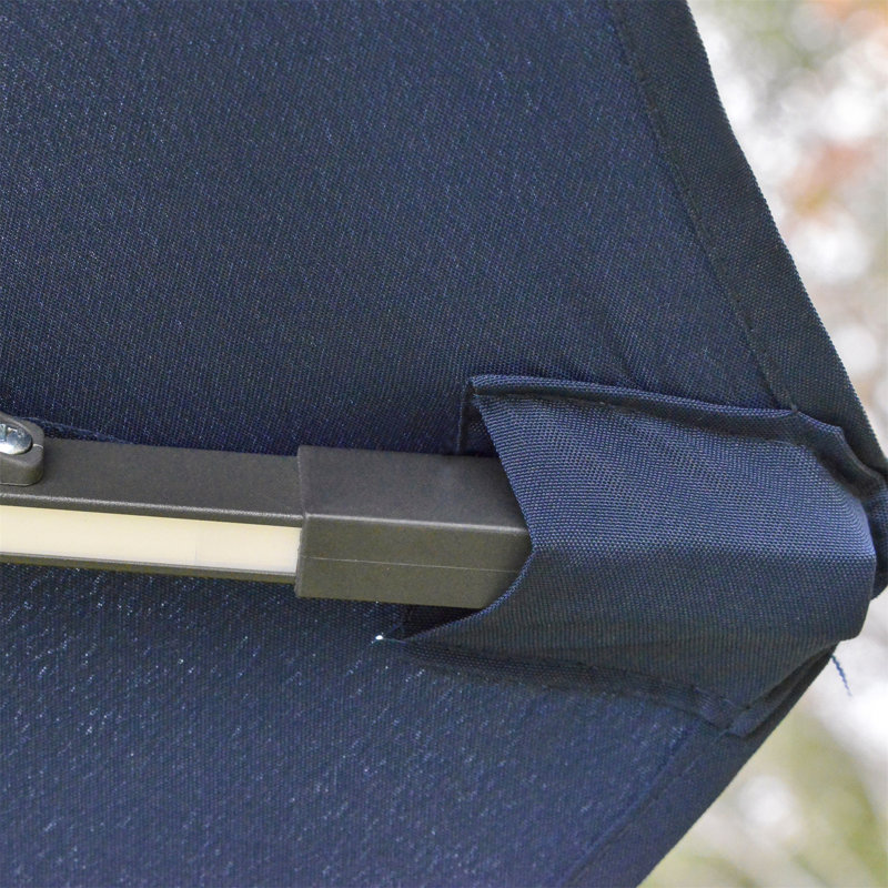 Breelan 292cm Lighted Cantilever Parasol, Blue
