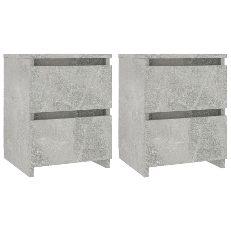 vidaXL Side Cabinet Storage for Living Room Engineered Wood, Black, Set of 2