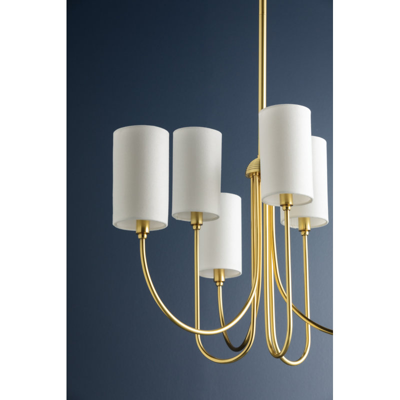 Harlem 6 - Light Chandelier, Aged Brass