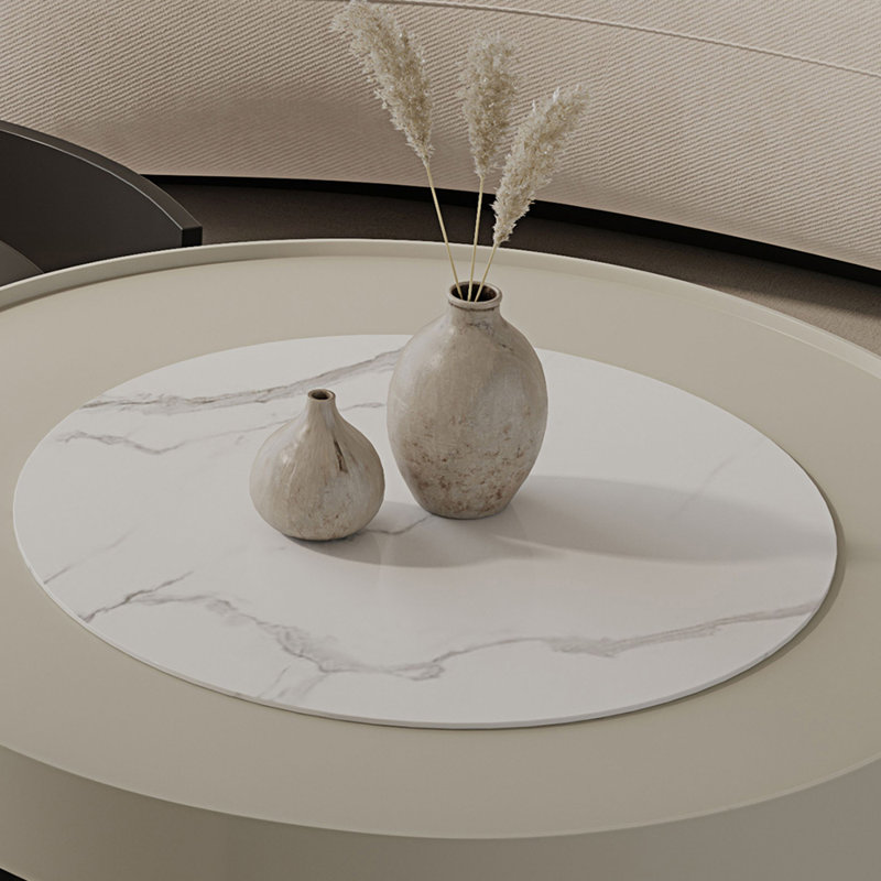 Creamwind retractable creative end table, 16.14" H x 31.49" L x 31.49" W
