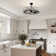 31'' Dimmable Crystal Ceiling Fan With Light Kit And Remote Control