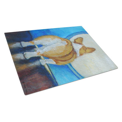 Tempered Glass Corgi Butt Cutting Board