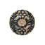 Black Themed Motif Ethnic Flower Patterned Vintage Decorative Rug-727564916