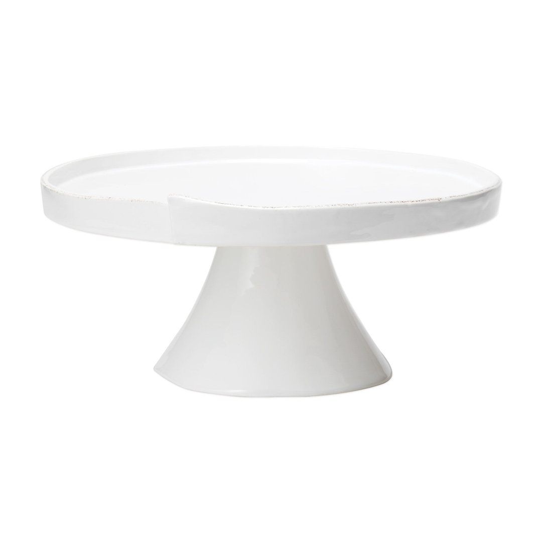 Lastra White Large Cake Stand VIETRI