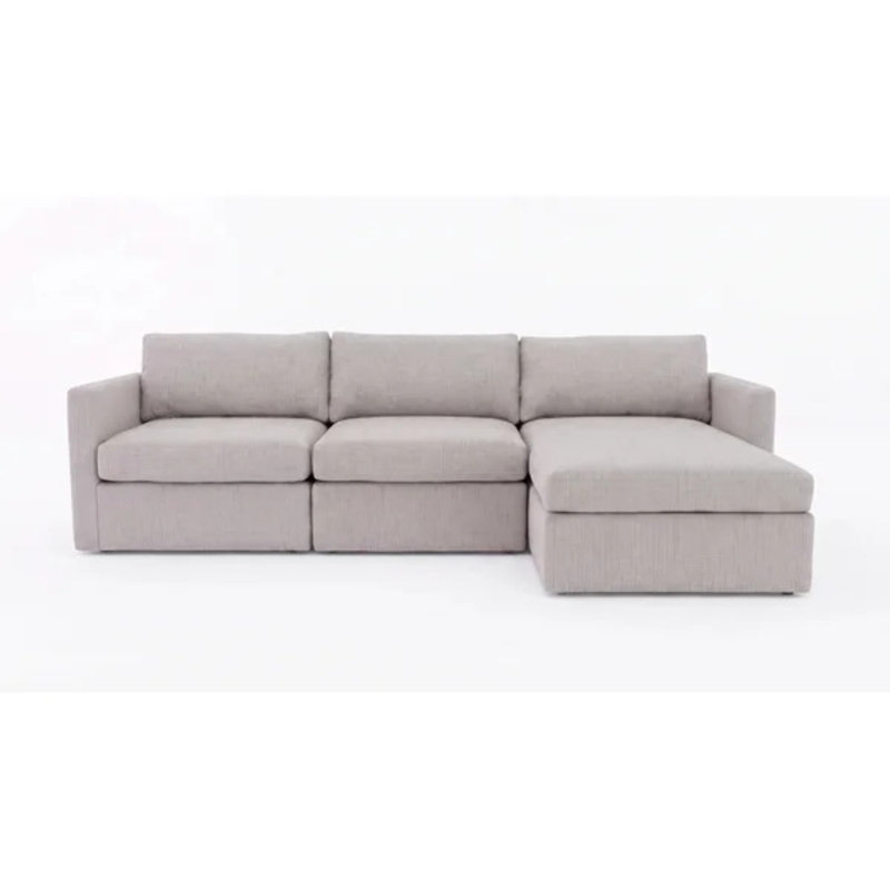 Canapé d'angle moderne sans pouf - Truffe, 7625 azur