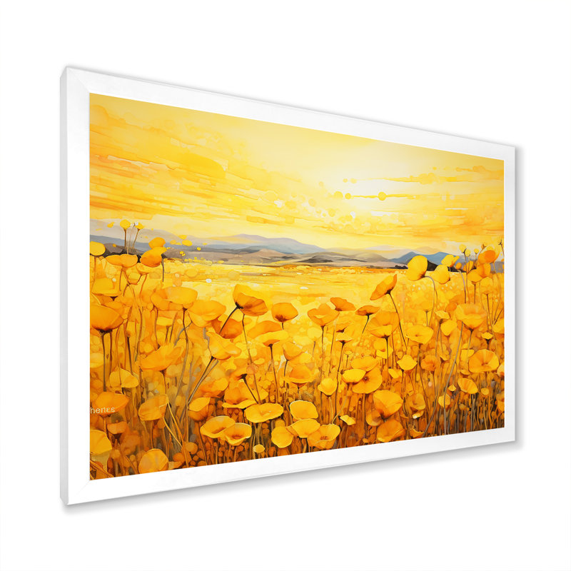  Bliss Flower Meadows I - impression, H 34 po x l 44 po x P 0,5 po, Cadre simple blanc