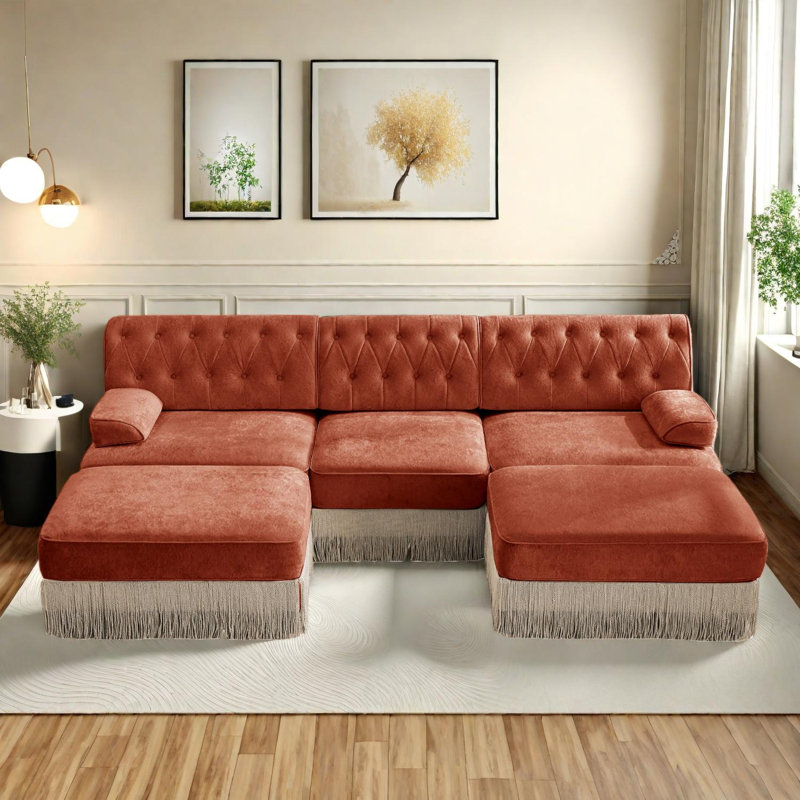Canapé Chesterfield, Rouge