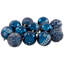 Ornements en forme de boule de Noël incassable Vignes and Glitter - 3 po (76 mm) - bleu - 60 carats