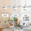 Ventilateur de plafond blanc moderne de 52 pouces avec lumière DEL de 18 W et moteur à courant continu réversible silencieux à 3 pales ABS