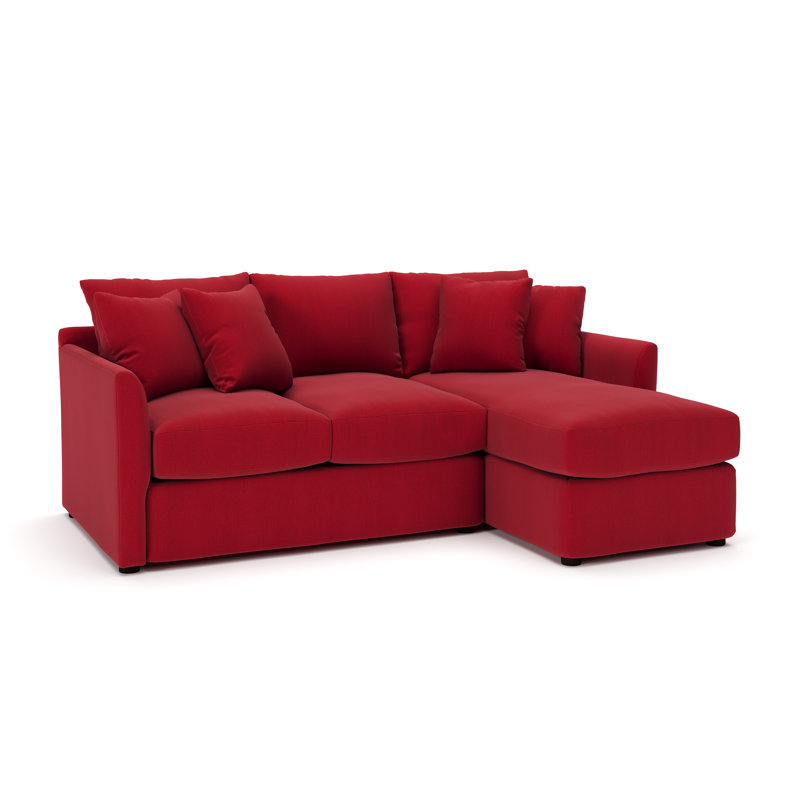Cecelia Upholstered Sectional, Right Hand Facing, Bayou Flame Canvas