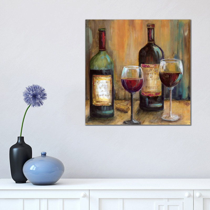 Elegant Reds 1 Piece Wrapped Canvas Painting, 45.72 cm H x 45.72 cm W x 1.91 cm D