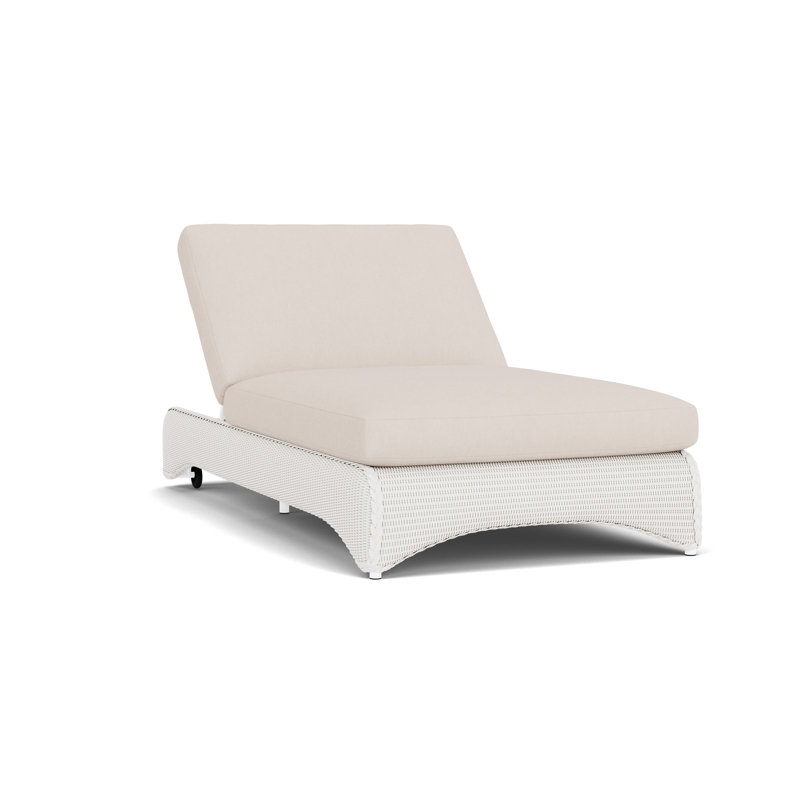 Universal Loom Accessories Outdoor Chaise Lounge, Canvas Birdseye Sunbrella® Canvas, White