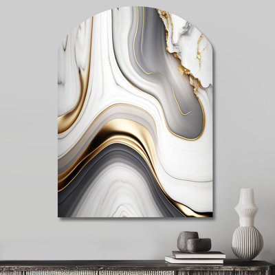 Bridlington - Asymmetrical Abstract Metal Art, Freeform Metal Wall Sculpture Print
