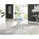 Tierra Modern Chrome Metal & Glass Round Dining Table Set with Quilted Faux Leather Chairs