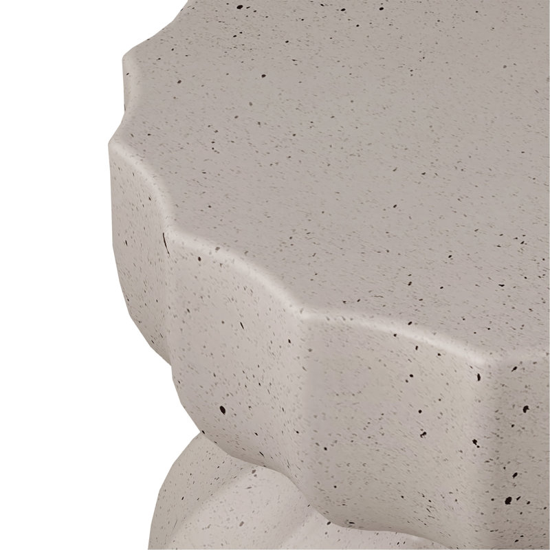 Ensemble de table basse et de table d'appoint 13 "modernes et imperméables pour l'intérieur et l'extérieur, Blanc