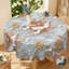 Nappe en polyester gris à motif floral