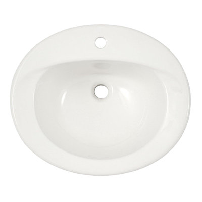 Supreme Vitreous China Oval Drop-in Bathroom Sink