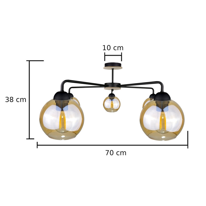 Glass Semi Flush Mount