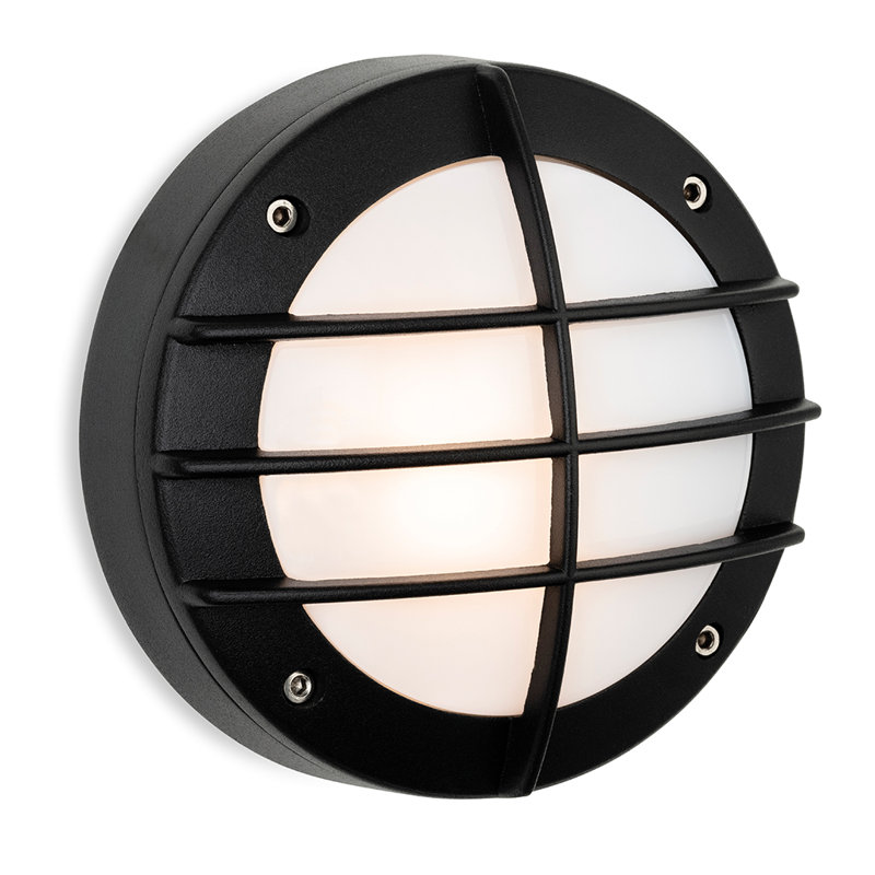 Matte Black 14.5cm H Outdoor Bulkhead Light