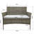 Twitchell Rattan 4 - Person Seating Group with Cushions