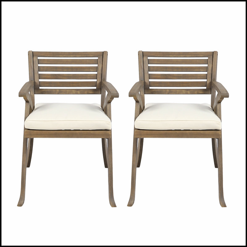 Chaise de salle à manger d'extérieur en bois d'acacia Helen, assise durable et élégante pour le patio et le jardin