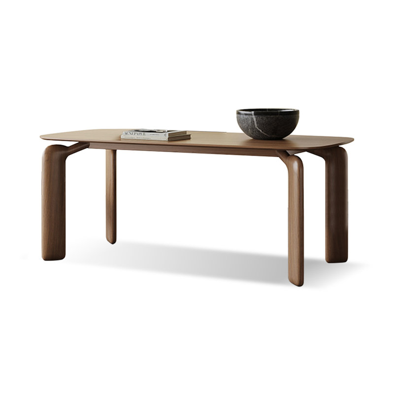 Brown Rectangular Solid Wood Dining Table, 29.53"H x 70.87"L x 31.5"W