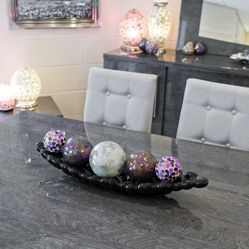 Home Essence Ceramic Tray, Black