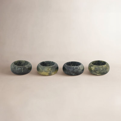 Round Marbled Resin Napkin Rings