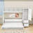 Nodine Wood Murphy Bed with Shelves and Drawers-934582049-934582055