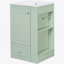 Meuble-lavabo autoportant avec lavabo, armoire de rangement avec tiroir à fermeture en douceur, tablettes latérales ouvertes-419576642