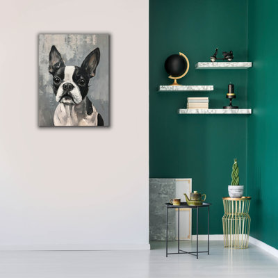 «Grey Canvas Bulldog» par Svetlana Aleynikova, art mural sur toile