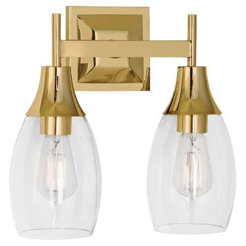 Grace 2 - Light Armed Sconce, Modern Brass