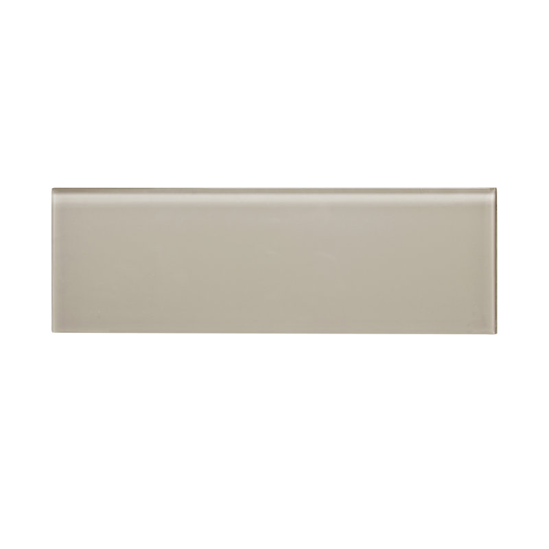 Carreau de métro en verre de qualité supérieure 4 po x 12 po, Brun clair