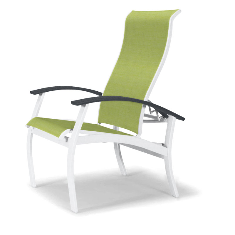 Chaise de patio Askar, Graphite classique, Blanc brillant, Lime 38D Sunbrella®