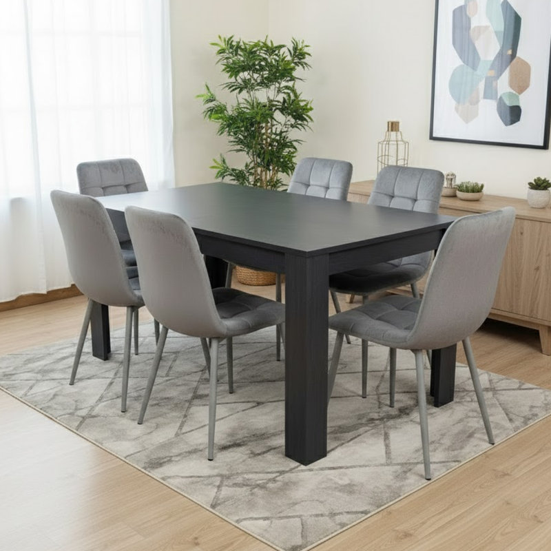 6 - Person Dining Set, Grey