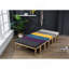Banc de salle à manger capitonné en bois massif Habit, gris