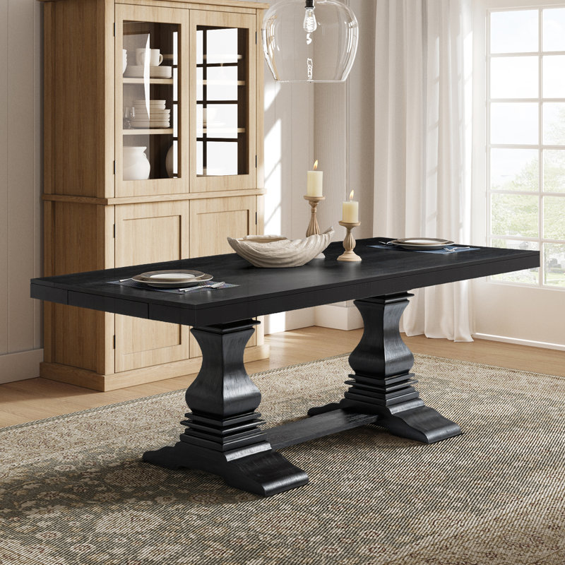 Colestin Modern Concrete Top Dining Table, Charcoal