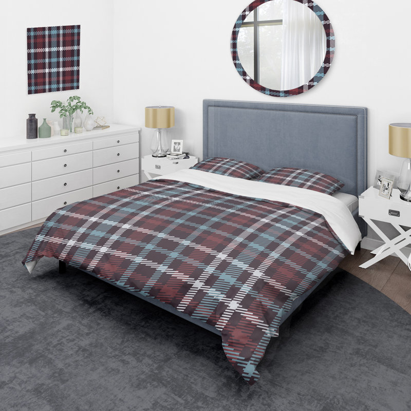 Ensemble de housse de couette en microfibre brun / noir 2 pièces, Housse de couette simple + 1 taie décorative stan
