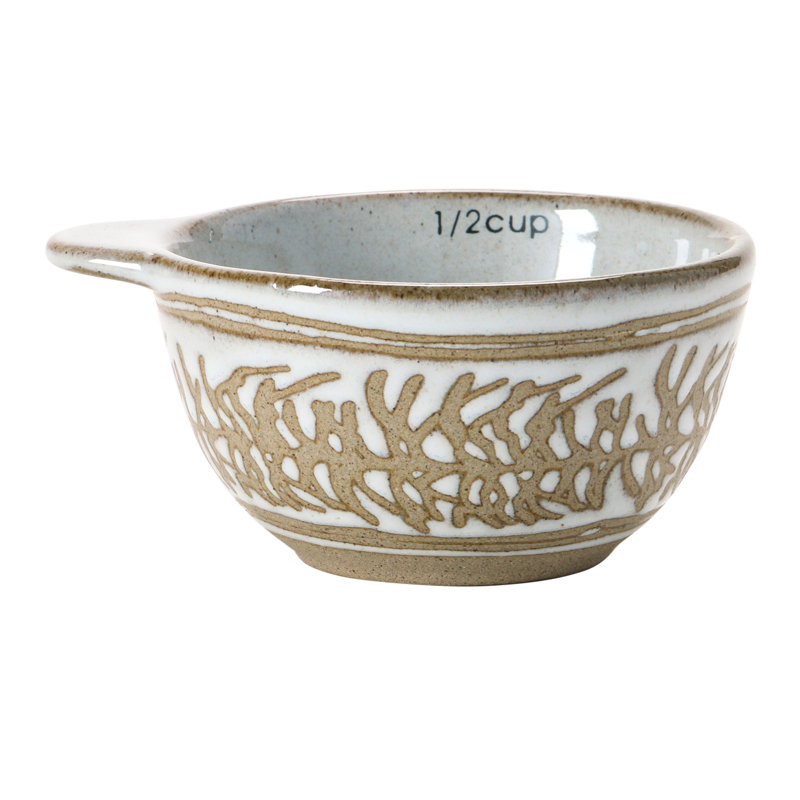 Creative Co-Op 4 -Piece Ceramic Measuring Cup Set (Set of 4)