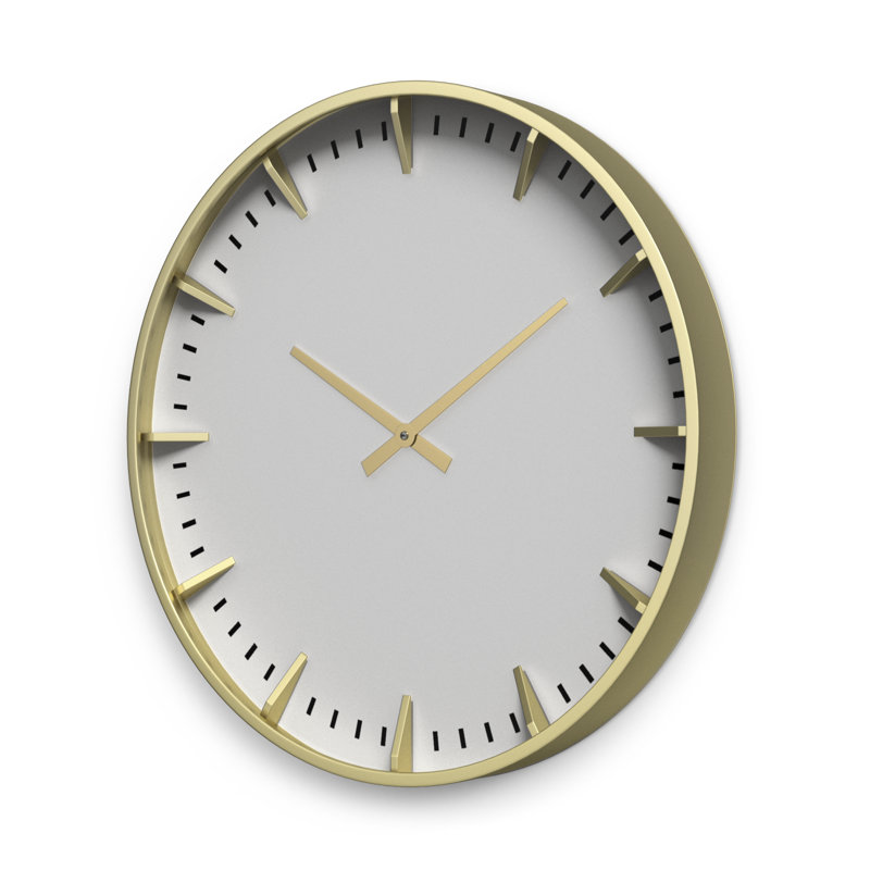 Della 19.63'' Metal Wall Clock, Gold