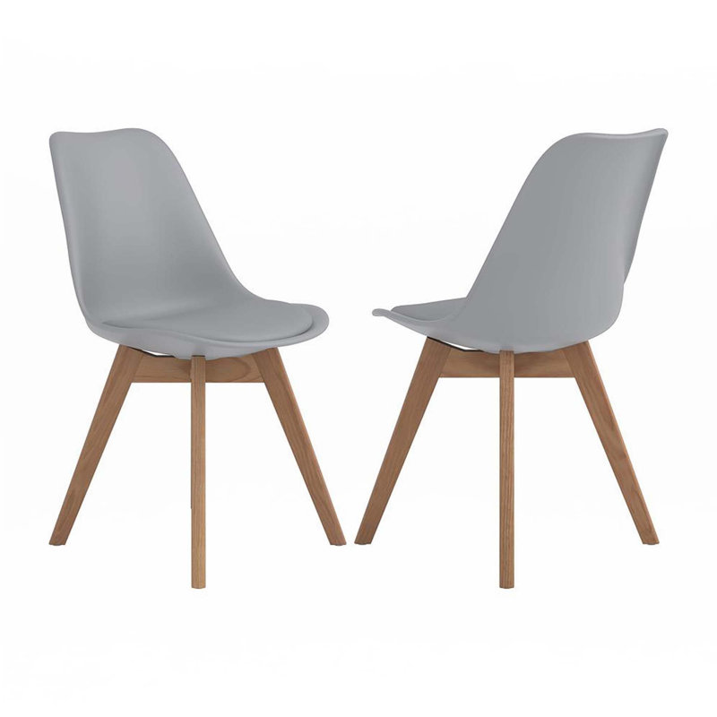 Ensemble de 2 chaises d'appoint en polypropylène, Brun