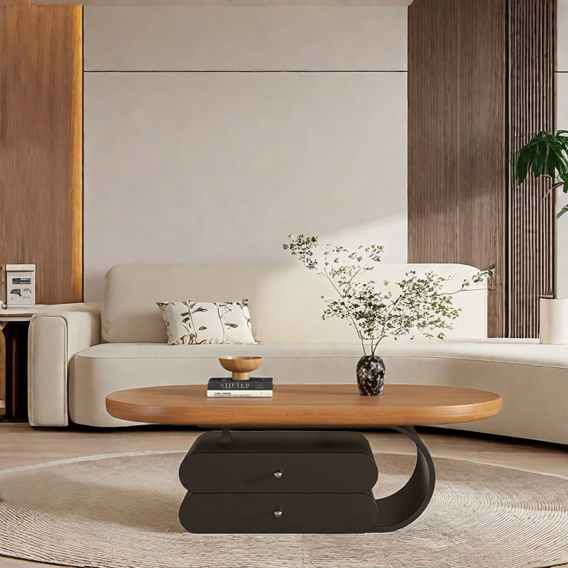 Table basse American Style Creative, H 16,54 po x l 51,18 po x P 27,56 po, Noir, noir, noir, noir